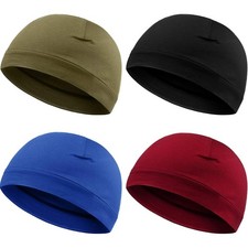 4 Pcs Cotton Skull Caps for Men Women Breathable Beanie Thin Sleep Hat