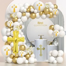 Communion Decorations Balloons Kit 118 Pcs Balloons Arch for Holy Communion D...