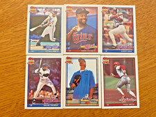 1991 Topps MLB Baseball, (6) Cards, Thomas, Brett, Sosa, Smith, Puckett, Johnson