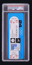 1980 OLYMPIC Hockey FULL Ticket USA Gold Medal Game, PSA 7 NM, MIRACLE ON ICE!!!