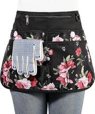 Garden Apron for Women with 6 Pocket,Half Florist Apron Peony