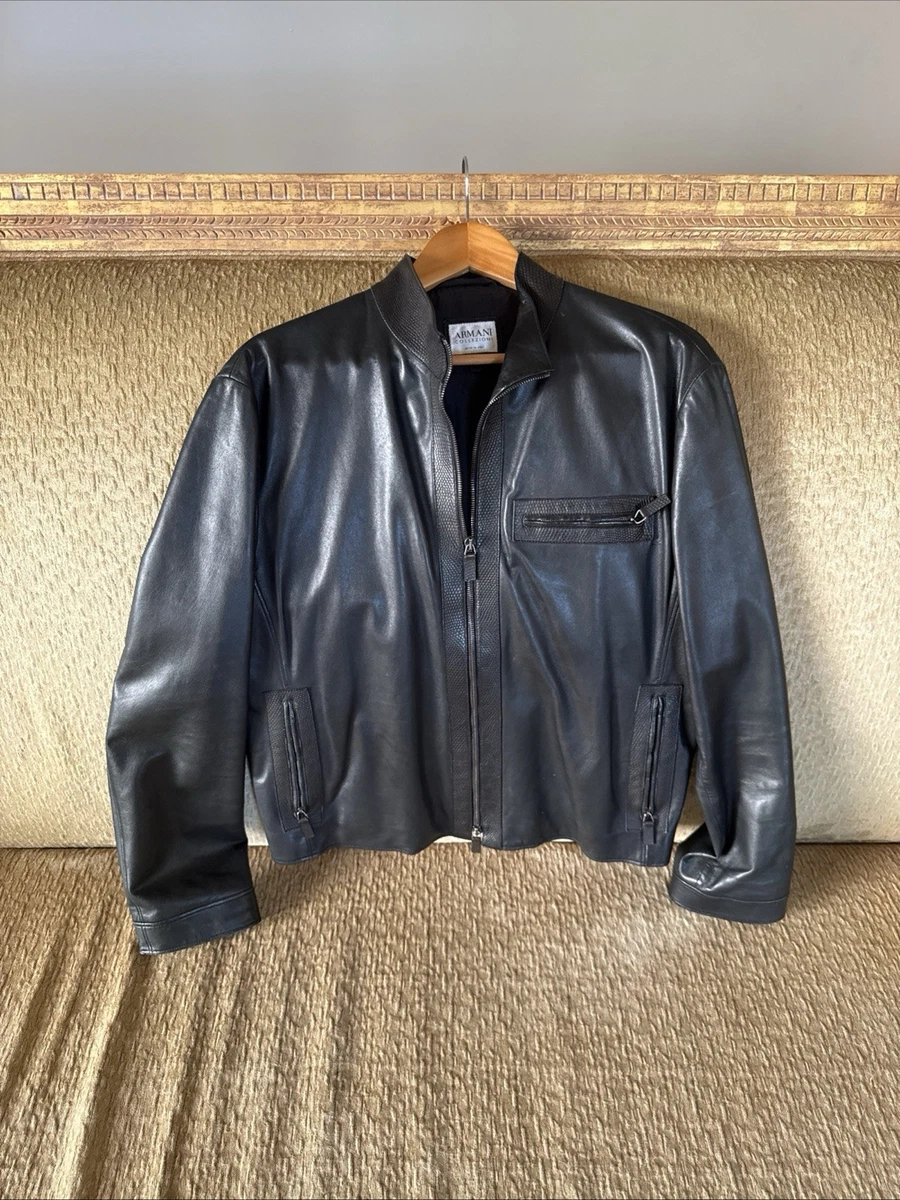 Armani Collezioni Leather Jacket products for sale | eBay