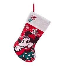Kurt Adler Disney Minnie with Embroidered Cuff Stocking 19 Inch Multicolor