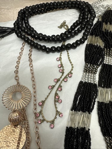 Bulk Costume Jewellery Mixed Lot Bundle Of Metals, Plastic, Glass And Leather - Picture 17 of 20