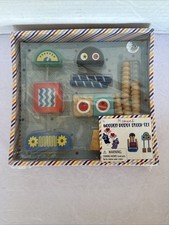 Ankyo 14 Piece Wooden ROBOT BLOCK SET - Kids Children Activity Toy