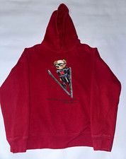 Polo Ralph Lauren Polo Bear Red Fleece Pullover Hoodie Graphic Print Boys XL