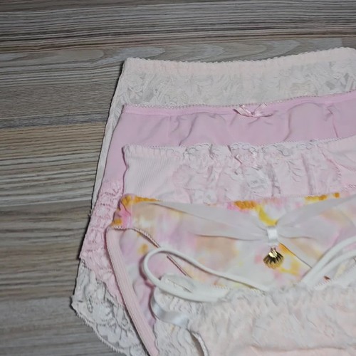 5 Pair Vintage Panties Nylon Spandex Cotton Sissy Briefs Size Small Hip 32-36" - Video 1 of 1