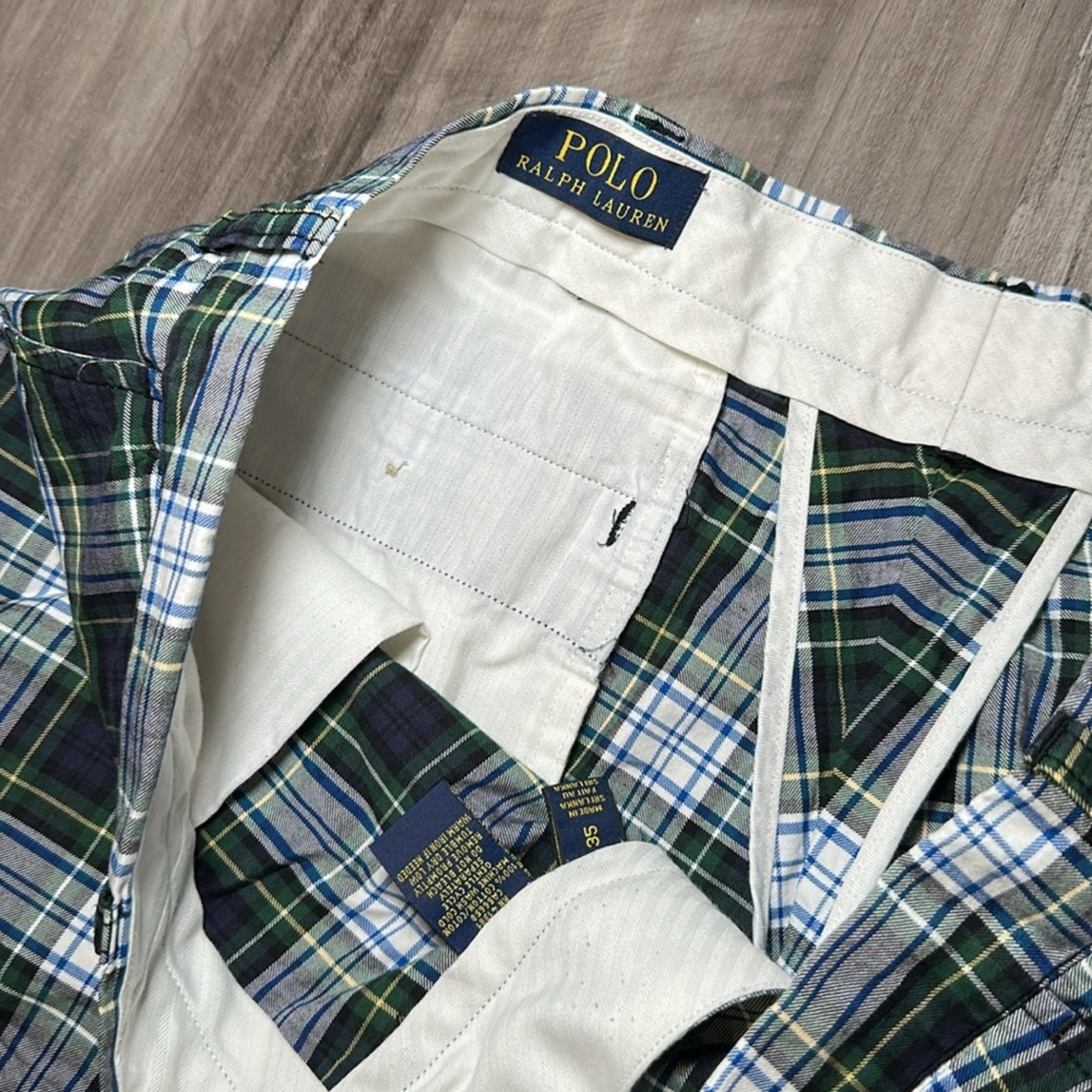 Polo Ralph Lauren Plaid Flat Front Shorts - 35 thumbnail 6