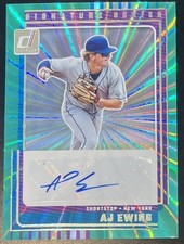 2025 Donruss Panini AJ Ewing #SG-AJE Signature Series Green Laser