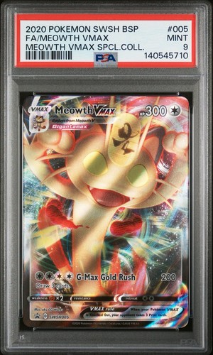 Meowth VMAX graded PSA 9 for sale on eBay