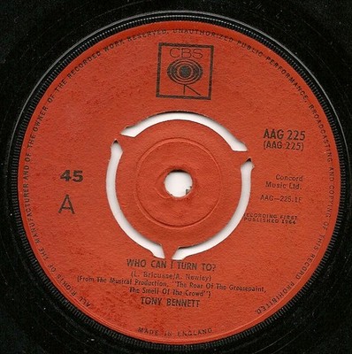 Tony Bennett - Who Can I Turn To? / Quiet Nights (Corcovado) (7'', Single)