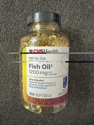 CVS Health 100% Wild Alaskan Fish Oil 1200mg Softgels, 200 ct EX02/28