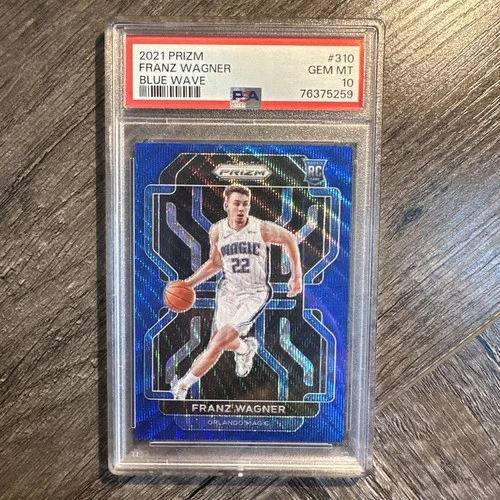 Franz Wagner 2021-22 Panini Prizm #310 Blue Wave Prizm Rookie RC PSA 10 Magic