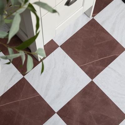 Floor Pops Bonneville Oxblood 30,48 cm x 30,48 cm selbstklebende Vinylbodenfliesen