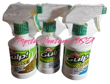 3 BOTTLE LOT Berkley Gulp Alive Scent Lure Spray 8oz 2 Nightcrawler 1 Crawfish