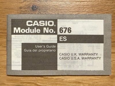 Casio Data Bank Module No. 676 Vintage 80's Owners Manual User Guide OEM DBC-62
