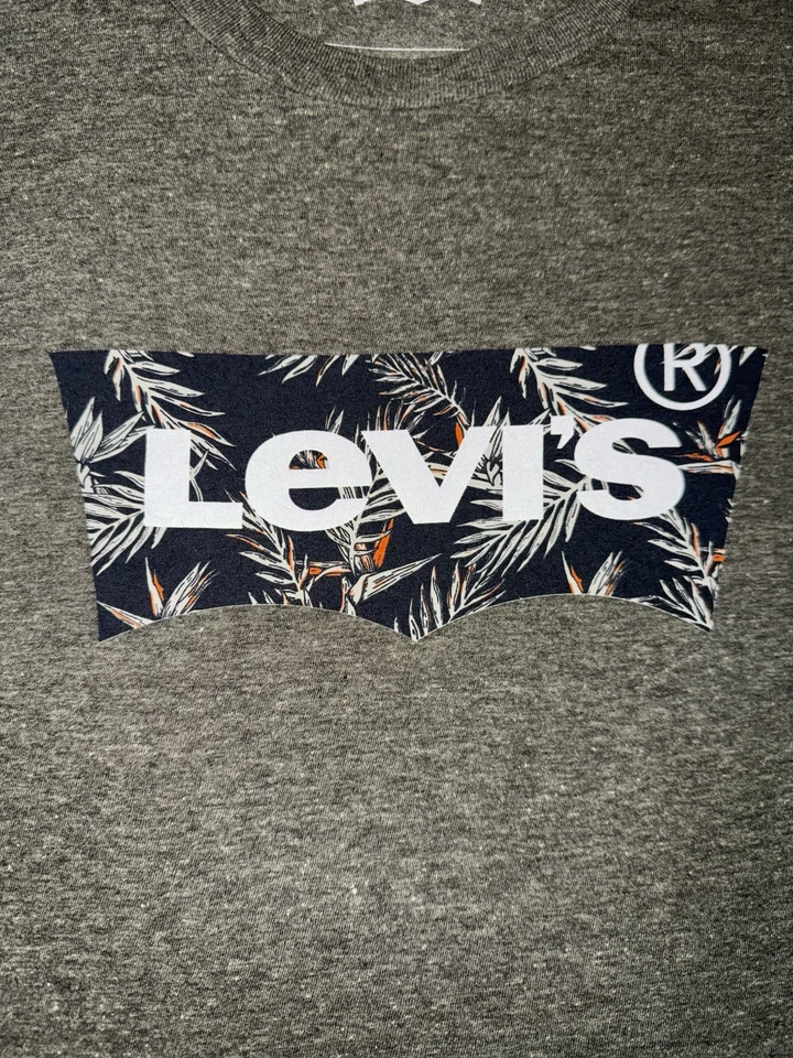 Levi’s Levi Strauss Mens T-Shirt Size Large Green Classic Floral Logo Tee - Image 4 of 4