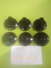 Genuine Beko BD533AS Cooker Knobs Set Of 6 Black
