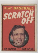 1970 Topps Scratch Off Scratched Tim McCarver b3e