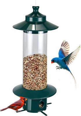 Squirrel Proof Bird Feeders for Outdoor: 4.8LB Large Capacity Hanging Bird Feede