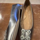 Talbots Embellished Flats Size 10.5 Silver Euc — photo 4