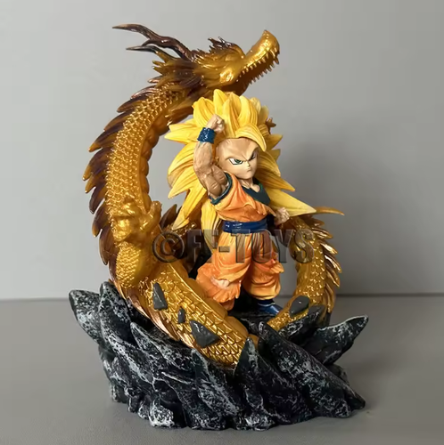 Action Figure Dragon Ball Z - Goku SSJ3 Q Version - 14 cm , Anime figure⚡ - Foto 3 di 3
