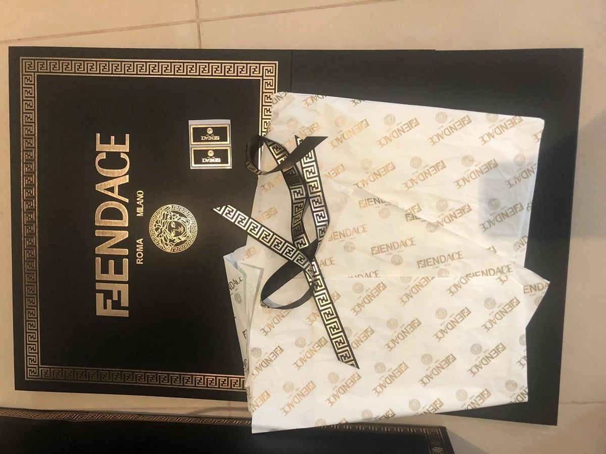 FENDACE FENDI x Versace XL Gift Box SHOPPING Paper BAG, Tissue