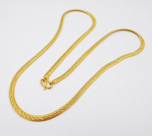 22K 23K 24K THAI BAHT YELLOW GOLD GP Filled NECKLACE 24 inch 24 Gram Jewelry 5MM - Picture 4 of 4