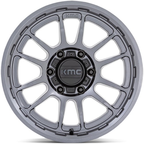 (1) 20x9 +0 KMC KM727 Wrath 6x5.5 Matte Anthracite Wheel - Picture 3 of 3