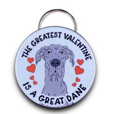 Abrebotellas Corazón San Valentín Gran Perro Danés Azul Accesorio Hecho a Mano