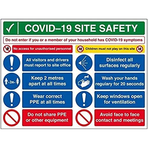 V Safety CV192BR-R2 600 mm x 450 mm, plastica Rigida da 2 mm, 600mm x 450mm