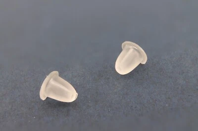 Silikon Ohrring Stecker je 10 Stück - Ersatz für Steck und Drehverschlüsse - Bild 1 von 3