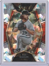 2022 Panini Select Zac Gallen Cracked Ice Prizm Premier Level D-backs #182 13/25