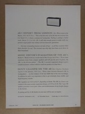 1964 Acoustic Research AR-3 Speakers vintage print Ad