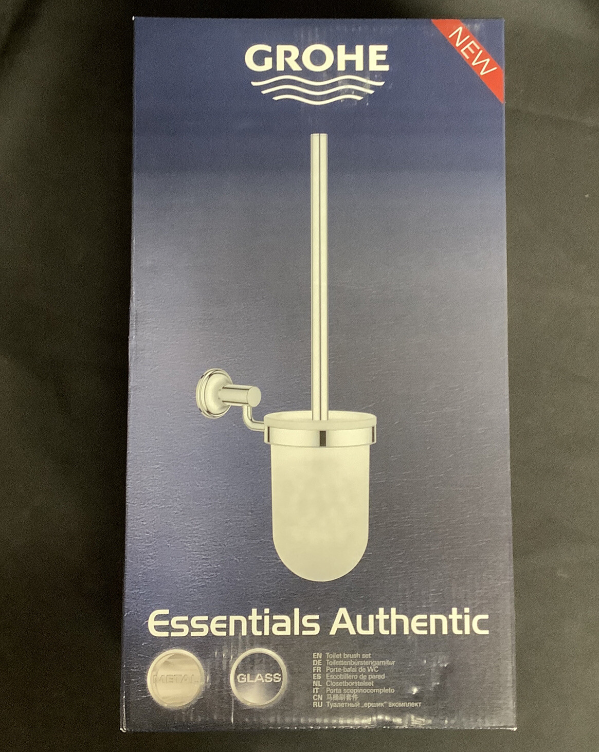 Grohe Toilet Brush Set Essentials Authentic Polished Chrome 40658001