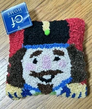 Nutcracker Christmas Hooked Throw Pillow 7x7 C&F Enterprises