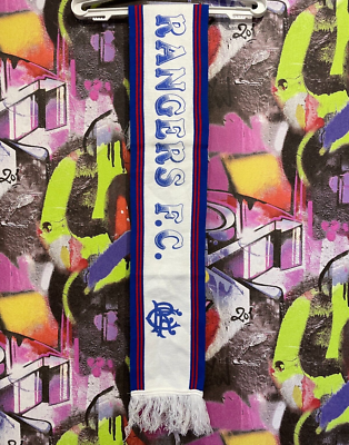 Écharpe Vintage Rangers Glasgow FC - Années 80/90 - Supporters Écosse - Bon état