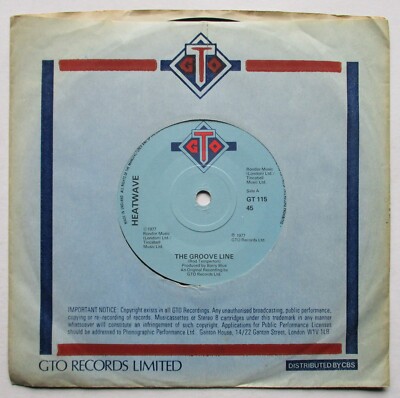 Heatwave - 7'' UK 45 - The Groove Line - 1977 - GTO - GT 115 - C/S - EX/VG+