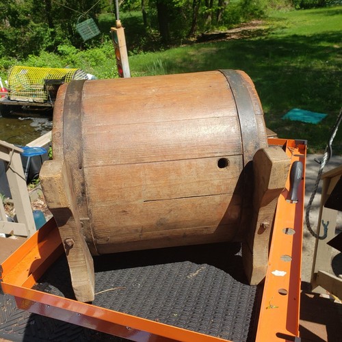 Batidora de mantequilla de madera de colección herramienta láctea rústica de granja - Imagen 10 de 24