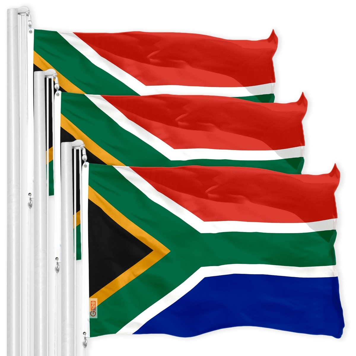 NEW G128 South Africa Flag 3-Pack 3x5 FT, South African Printed