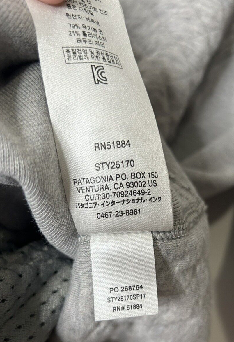 Patagonia Women Size L Full Zip Quilted Grey Organic Cotton Jacket 25170