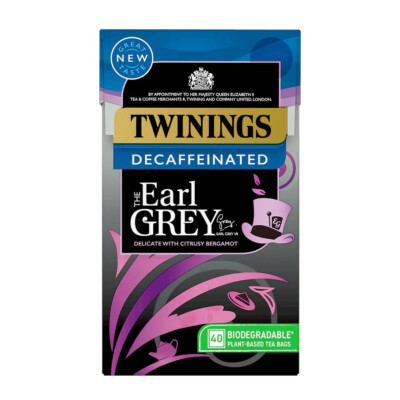 Twinings Decaffeinated Earl Grey Tea entkoffeinierter englischer Tee 40 Beutel