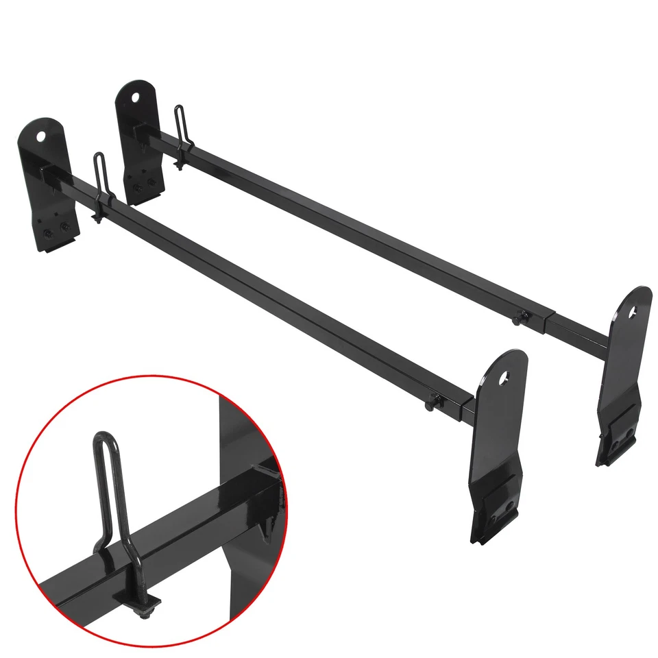 Barras transversales de techo con escalera de 2 barras para Ford E-150 E-250 E-350 Express Savana Foto 3 de 4