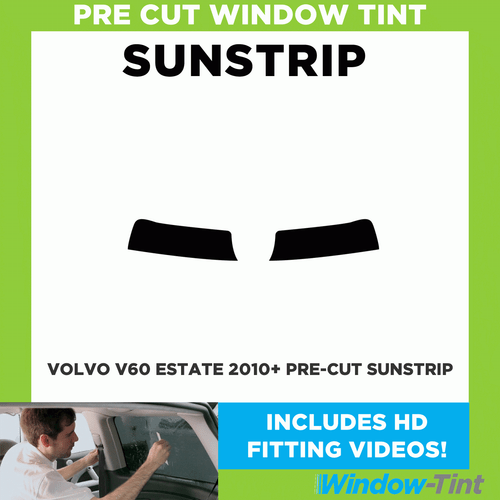 Pre Cut Tinted Sunstrip - For Volvo V60 Estate 2010+ - 5% Limo Internal - Picture 1 of 4