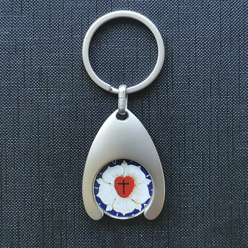 Schlüsselanhänger mit Einkaufswagen Chip EKW Chip Luther Rose