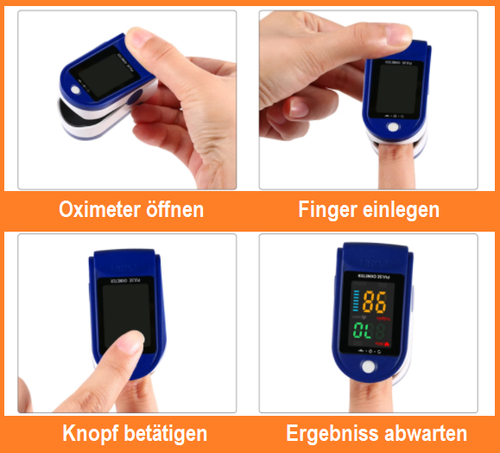 Pulsoximeter Finger Oximeter Sauerstoff Puls SpO-2 Pulsoxymeter SpO2 Messgerät - Bild 3 von 13