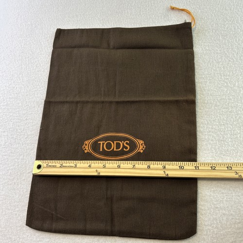 tods Linen Feel Shoe Bag Brown NWOT - Picture 4 of 5