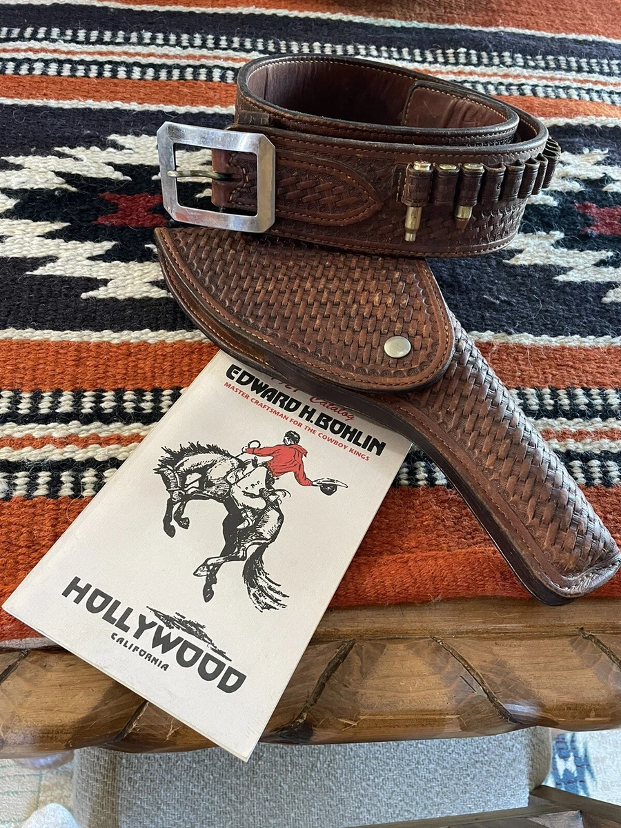 Edward H Bohlin Gunbelt Holster Silver Buckle..Catalogue & Gold Shells Not Inc.