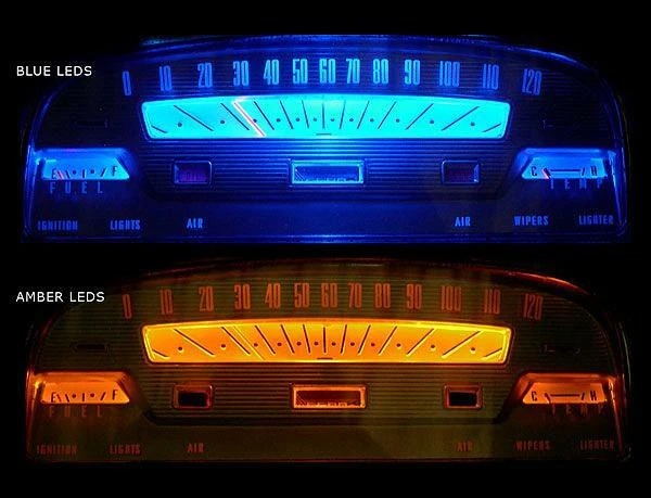 Белые лицевые датчики для 1959 Ford Fairlane Galaxie - Изображение 4 из 4