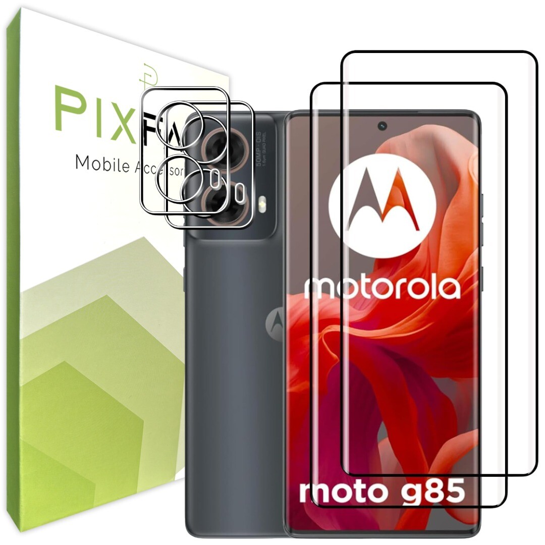 ELYCO Panzerglas Schutzfolie Für Motorola Moto G85 5G - 2x Display + 2x Kamera